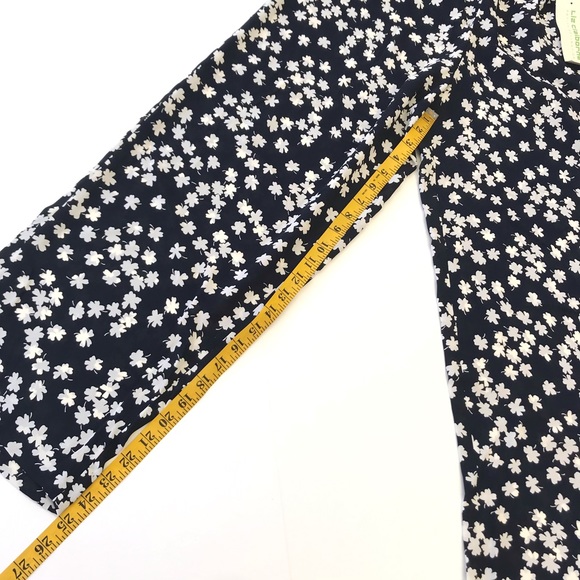 Liz Claiborne Navy Blue Floral Wide Leg Pants NWT - Picture 3 of 5